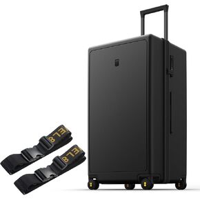 LEVEL8 Luminous 28 Inch Trunk Luggage with Luggage Straps