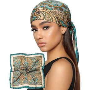 AWAYTR 35" Satin Head Scarf for Women Like Silk Scarf for Hair Scarf Satin Hair Bandana Women Headscarf Hair Wrap Scarf Neck