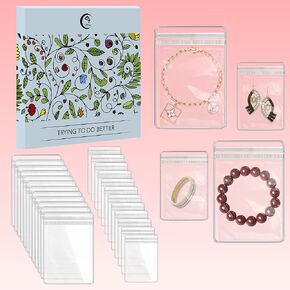 Large Transparent Jewelry Storage Book with 300 Pockets and 50 Jewelry Pouches,Travel Jewelry Organizer and Storage,Jewelry Binder Organizer for Earring,Bracelet,Necklace