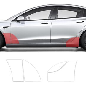 Tesla Model 3 Highland 2024 2025 مجموعة Frender Fender الأمامية والخلفية 4pcs في 1Set PPF فيلم Clear Paint Present
