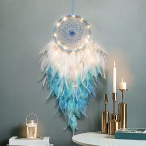 SOMYTING Blue Dream Catchers Feather Dream Catchers Handmade Dream Catcher for Kids Home Decor Wall Hanging Wall Art Bedroom Decor Gifts for Boys Girls