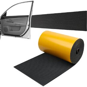 Garage Wall Protector，79" x 8" x 1/6" Garage Car Door Protector Bumper Guard，Car Doors Strong Self-Adhesive Garage Door Wall Corner Protector(Black,1Roll)