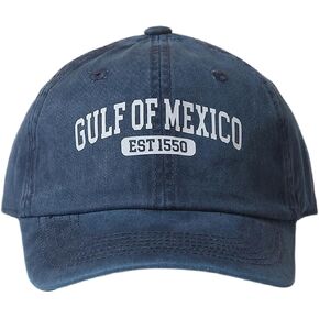 Retro Gulf of Mexico Hat Vintage Gulf of Mexico Est 1550 Baseball Cap for Men Women