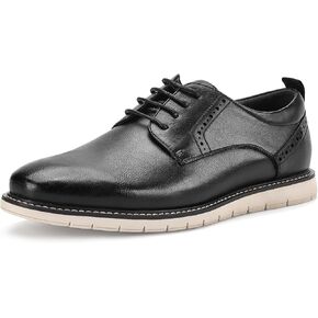 Men's Casual Oxfords Plain Toe Business Formal Dress Shoes Brown Black