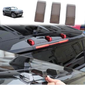 for Hummer EV SUV Accessories Rear Tail Roof Marker Lights Top Clearance Running Lights for 2024 2025+ Hummer EV Rear Top Roof Light Lamp Smoked Cover Guard Lens (SUV/3PCS)