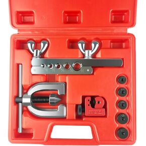 مجموعة أدوات أدوات إبطال خط الفرامل ، أداة مزدوجة وفردية ل 3/16 "، 1/4" ، 5/16 "، 3/8" و 1/2 "أنابيب خط وقود النحاس والألومنيوم