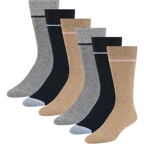 Ted Baker Men's 6 Pack Solid Crew Dress Socks