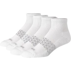 Hanes Men's Absolute Active Cushioned Ankle, Moisture Wicking Socks, Seamless Toe, 4-Pack
