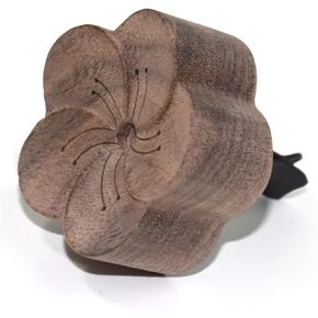 Wood Flower Essential Oil Diffuser, Car Air Freshener Vent Clip Aromatherapy Diffuser, Car Diffusers for Essential Oils, Car Diffuser Clip for Car Office Bedroom (Light-1 Pack)