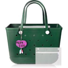 X-Large Beach Rubber Bag مع سحر ، حقيبة يد أصلية مقاومة للماء للرياضة الحديثة في الهواء الطلق