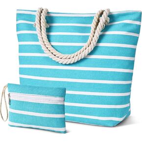 Beach Bags for Women - Large Beach Tote Bag, Women Sandproof Pool Bag for Pool Gym Grocery Travel
