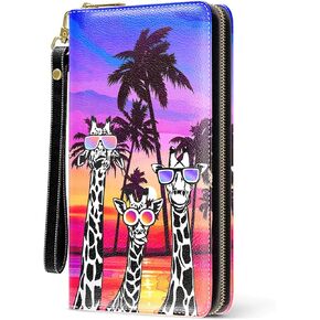 Fine Cat Womens Wallet, Funny Black Cat Wristlet Wallet For Cat Lovers, It's Fine Credit Card Holder Purse, Birthday Christmas Graduation Gifts For Women Mom, Travel Office Daily Purse