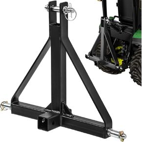 YINTATECH 3 Point Hitch Receiver with 2" Receiver Trailer Hitch for Tractor Category 1 Attachments for Kubota, Bob Cat, John Deere
