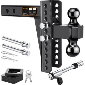 Hitch Hitch-Drop Hitch-Drop-Drop-Tow Hitch يناسب 6 بوصة من قطر/ارتفاع 2 بوصة ، 2 "و 2-5/16".