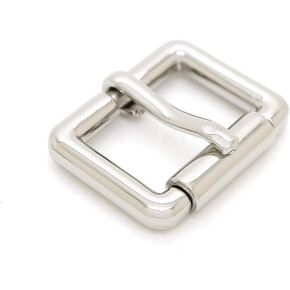 Craftmemore Single Brong Buller Balkles Square Square Metal Belt Looop Buckle 4 PCS SCRR (3/4 Inch ، Silver)