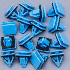 Rexka 15pcs Blue Nylon Hex Head Automotive Rocker Moulding Clips (16mm x 18mm x 20mm x 15mm) - Hyundai Azera, Genesis, Ioniq, Sonata, Kia Cadenza, K900, Niro, Optima, Sorento, Stinger