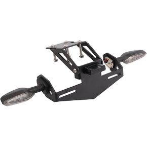 Tail Tidy Kit for Z650 ER650 Ninja650 EX650 2017-2024. مجموعة أدوات Fender Eliminator مجهزة - حامل لوحة ترخيص قابل للتعديل ، مصباح لوحة الترخيص ، التوصيل والتشغيل أضواء إشارة الدوران (الدخان)