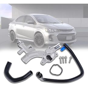 Aluminum Water Outlet Thermostat Housing & Hose Compatible for Buick Encore 1.4L,Chevy Cruze Sonic Trax 2011-2021 Replace# 25193922, 902-846, 13251447