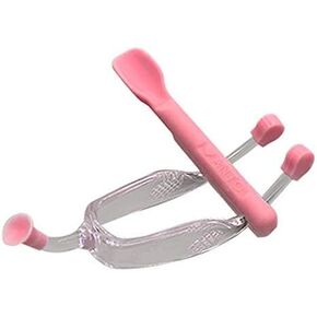 AITIME Soft Contact Lens Insertion and Removal Tool Set - Contact Lens Handler Device Includes Tweezers and Soft Silicone Scoop, Contact Lenses Removers for Travel Home Use (Pink)