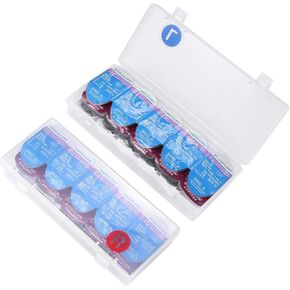 2 Pack Contact Lens Organizer Case, Each Hold 15 PCS, Total Hold 30 PCS, Disposable Daily Colored Lenses Portable Storage Box with Labeled R&L for All Brand Cosmetic Contact Lens