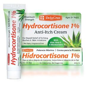 De La Cruz 1% Hydrocortisone Ointment - Maximum Strength - Topical Anti Itch Ointment - Dry Skin, Redness, Dermatitis, Eczema and Rashes - 1 OZ (28g)