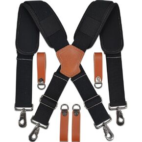 WELKINLAND Lightweight Tool belt suspenders, Leather tools bag suspenders,Suspender for tool belt, Tool belt suspenders for men,Tool bags suspenders