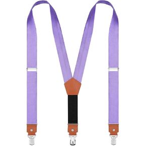 Suspenders for Men Heavy Duty Metal Clips 1.4" Adjustable