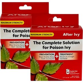 After Ivy Relief & Treatment Wipes - Fast Itch Relief Care for Poison Ivy Encounters - All-Purpose Outdoor Itch Relief Wipes for Emergencies - On-The-Go Portable Wipes - Camping & Hiking Essentials