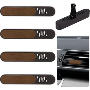 Leinuosen 4 Pcs Car Air Freshener Vent Clip Car Perfume Diffuser Automotive Fragrance Decoration with 8 Sponge Sticks and Perfume Droppers for Office Kitchen Bathroom Pet Houses