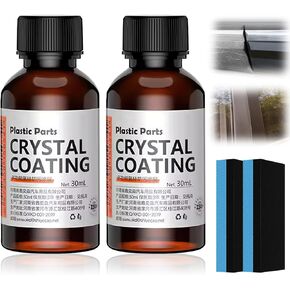 2Pcs Acssart Car Plastic Plating Refurbishing Agent,Crystal Coating for Car Plastic Parts,Plastics Parts Crystal Coating,Coating Agent for Automotive Exterior and Interior Plastics Parts