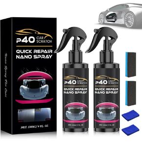 P40 Car Scratch Repair Repair Spray Nano ، مزيل الخدش غير المرئي الفوري ، استعادة الطلاء السريع ، حماية طويلة الأمد ، رذاذ عميل تجديد الطلاء متعدد الوظائف لجميع أسطح السيارات (2pcs)