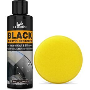 Plastic Restorer Car Trim Restorer,Cars Black Plastic Coating Trim Restore, Shines & Protects Plastic, Vinyl & Rubber Surfaces（4 OZ）