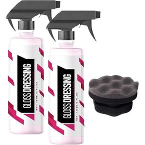 2PCS Gloss Dressing - Plastic,Trim & Tire Dressing - Restore Faded Plastics, Gloss Dressing for Detailing, Plastic Restorer for Cars Ceramic Plastic Coating, Car Interior Cleaner.