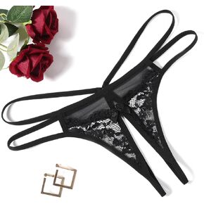 ملخصات دانتيل من Avidlove Women Lace Lace Mesh Mesh Hollow Out G-String Thongs T-Back inflear 1-4 Pack in Kuwait