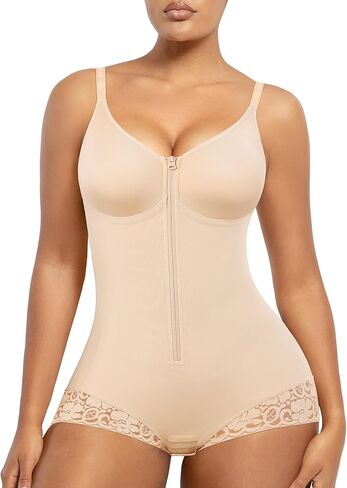 SHAPELLX Shapewear for Women Tummy Control Half Body Shaper Snatched Zipper Butt Lifting Faja Colombiana Bodysuits for Women in Saudi Arabia
