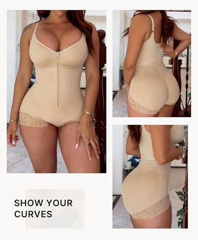 SHAPELLX Shapewear for Women Tummy Control Half Body Shaper Snatched Zipper Butt Lifting Faja Colombiana Bodysuits for Women in Saudi Arabia