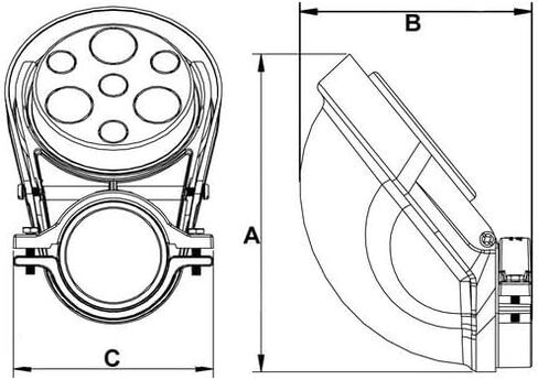 Morris Products Aluminum Service Entrance Cap – Clamp On Caps – For Pulling Service Drop Conductors, Rigid Conduit, IMC, E.M.T. – Heavy Duty Pressure Clamp – Weather Resistant – 2", (15525) in Saudi Arabia