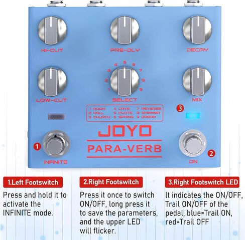 JOYO High Gain Overdrive Effect Pedal Amplifier Simulation Guitar Pedals with Real Amp Head Tone for Electric Guitar (RIGEL PREAMP R-24) in Saudi Arabia