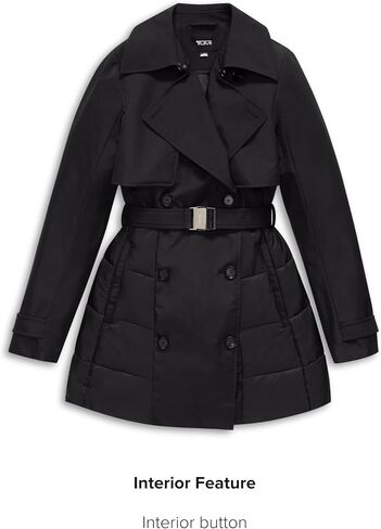 TUMI Women's Buckle Belted Midweight & Breathable Mackintosh Twill Puffer Trench with PrimaLoft Fill in Saudi Arabia