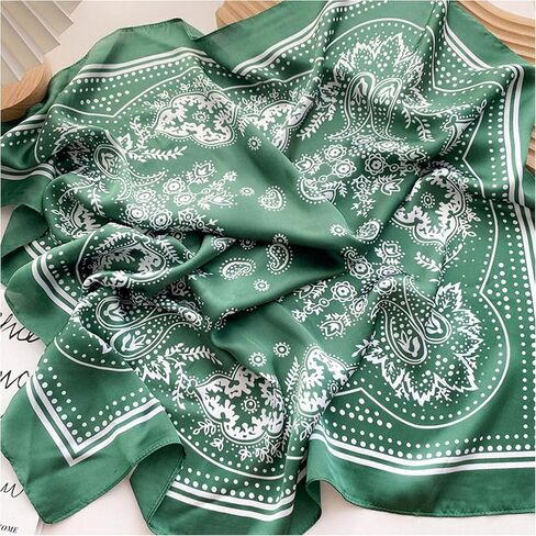 WENLOOY Square Satin Silk Feeling Hair Scarf Headscarf for Women/Men's Necktie Silk Bandanas Pocket Square in Saudi Arabia