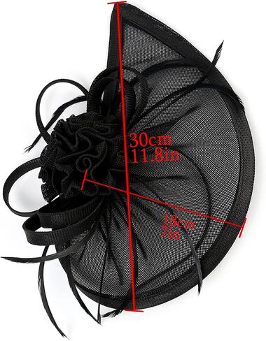 LATIMOON Fascinators Hat for Women Tea Party Headband Mini top Hats Cocktail Flower Mesh Feathers Hair Clip in Kuwait