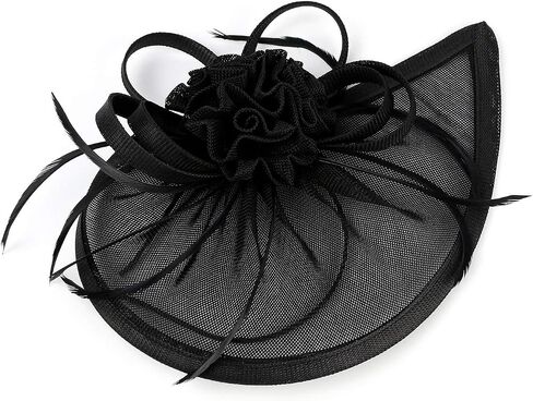 LATIMOON Fascinators Hat for Women Tea Party Headband Mini top Hats Cocktail Flower Mesh Feathers Hair Clip in Kuwait