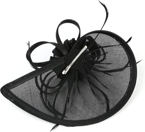 LATIMOON Fascinators Hat for Women Tea Party Headband Mini top Hats Cocktail Flower Mesh Feathers Hair Clip in Kuwait