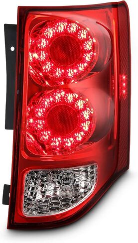 Akkon - Fits 2011-2020 Dodge Grand Caravan Premium LED Chrome Red Clear Clear Brake Light in Kuwait
