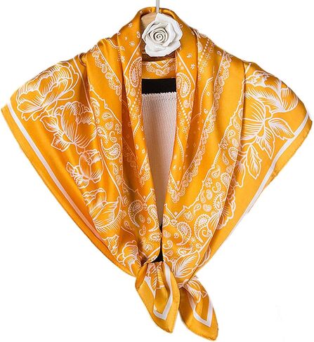 WENLOOY Square Satin Silk Feeling Hair Scarf Headscarf for Women/Men's Necktie Silk Bandanas Pocket Square in Saudi Arabia