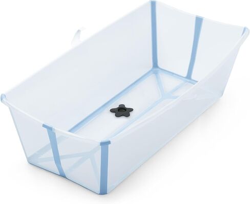 Stokke Flexi Bath X-Large, Lavender - Spacious Foldable Baby Bathtub - Lightweight & Easy to Store - Convenient to Use at Home or Traveling - Best for Ages 0-6 in Saudi Arabia