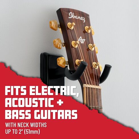 شماعة حائط للجيتار الصوتي/الكهربائي من Gator مع لوحة تركيب من خشب الماهوجني (GFW-GTR-HNGRMHG) in Kuwait