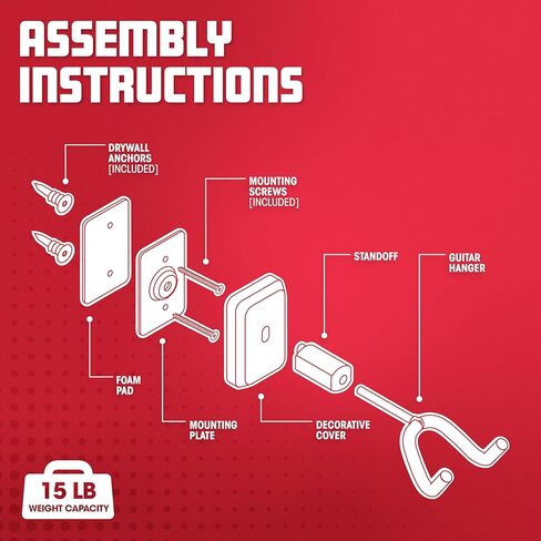شماعة حائط للجيتار الصوتي/الكهربائي من Gator مع لوحة تركيب من خشب الماهوجني (GFW-GTR-HNGRMHG) in Kuwait