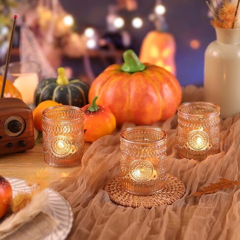 Gold Votive Candle Holder Set of 12, Glass Tea Lights Candle Holders for Wedding Table Centerpieces, Birthday Parties and Home Decor in Kuwait