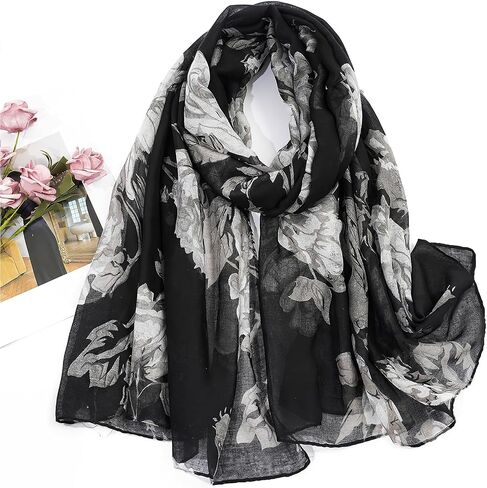 vimate Lightweight Cotton Scarf for Women Fashion Head Cover Hijab Voile Scarf Shawl Wrap in Kuwait